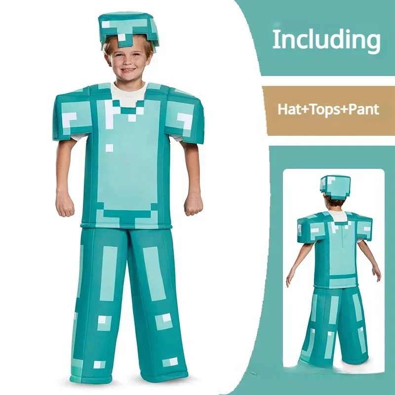 Game My World Role Play Holiday Party Pixel Costume Toy Mc Boys Girls Set Diamond  Christmas Gift Stage Costume