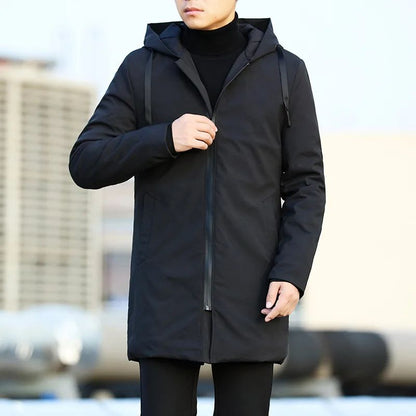 Autumn Winter Men's Trench Coat Male Windbreaker Outerwear Jaquet Man Coat Men Casual Thicken Warm Hooded Parkas Men Jackets