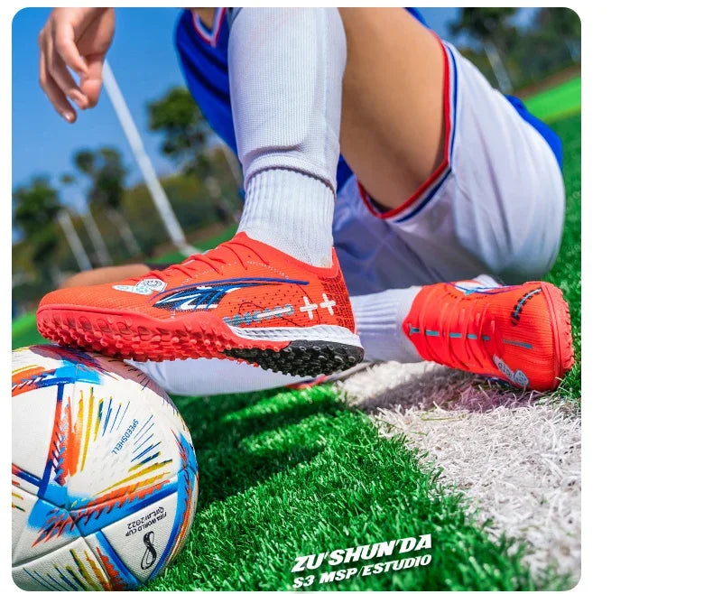 TF/AG Men Football Shoes Society Cleats Professional Soccer Shoes Original Boy Indoor Football Field Boots Sneaker Non Slip