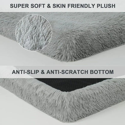 Cama para Cachorro Super Macia de Pelúcia Camas para Gatos para Cães Pequenos Médios Grandes Removível para Limpeza Almofada para Filhotes Cama para Cães Calmante Tapete para Animais de Estimação