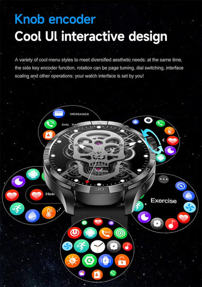 2026 Smart Watch Men AMOLED Always display NFC Bluetooth Call GPS trajectory Waterproof Health Sport Smartwatch Men Custom dial
