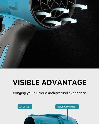 Soprador Violento Turbo Jet Fan Makita 30000RPM 18V, Limpador de Ar Elétrico, Ferramenta de Limpeza Automotiva Recarregável com Velocidade de Vento Turbo