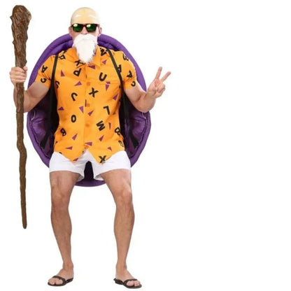 Anime Master Roshi Cosplay Costumes Kame Sennin Adult Men Practice Suit Cosplay Prop Full Set Halloween costumes ND1636