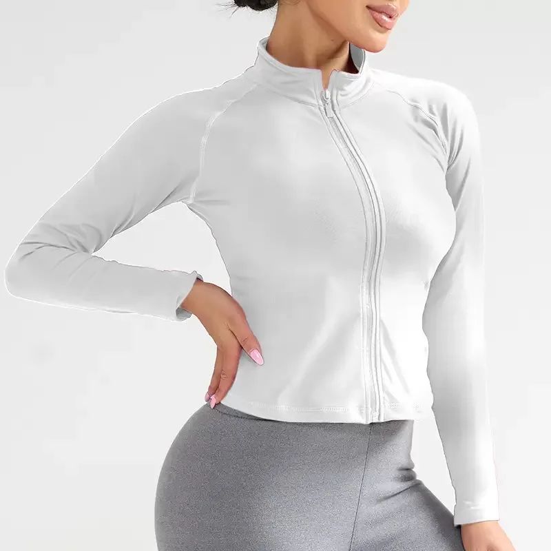 Oner Active Women's Comprehensive Training Jacket Yoga Jacket Gym Jacket Long Sleeve Zipper Tight Plastic Waistband Daily Jacket