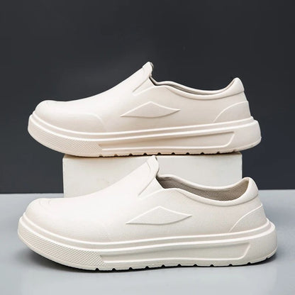 Men's Chef Shoes Anti Slip Oil Resistant Dirt Resistant Work Shoes Quick Drying Thick Soled Rain Shoes Large Size Breath Clogs