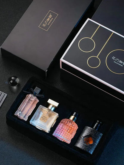 Perfume Feminino Original 105ml Caixa de Presente Conjunto de Quatro Peças Fragrância Fresca Duradoura Eau