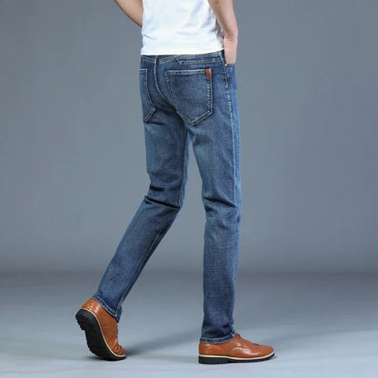 Mens High Quality Jeans Fashion Straight Denim Pants Men Classic Casual Jeans Male Plus Size Denim Trousers Ripped Jeans 28-40