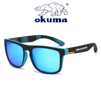 Óculos de sol polarizados Okuma UV400 para homens e mulheres, para caça ao ar livre, pesca, ciclismo, óculos de sol, caixa opcional