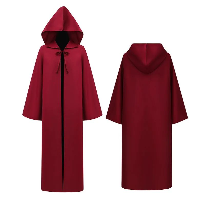 Movie Cosplay Jedi Knight Cosplay Costume Men Women Long Shirt Robe Warrior Hooded Cloak Halloween Party Cosplay Costumes