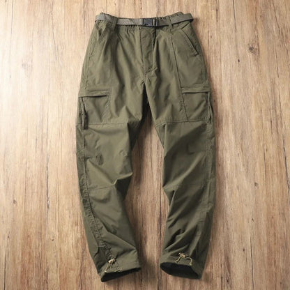 Calças Masculinas de Caminhada ao Ar Livre em Fleece Engrossado Corta-Vento Impermeável Soft Shell Reta Calças de Trabalho Resistentes ao Frio e Quentes