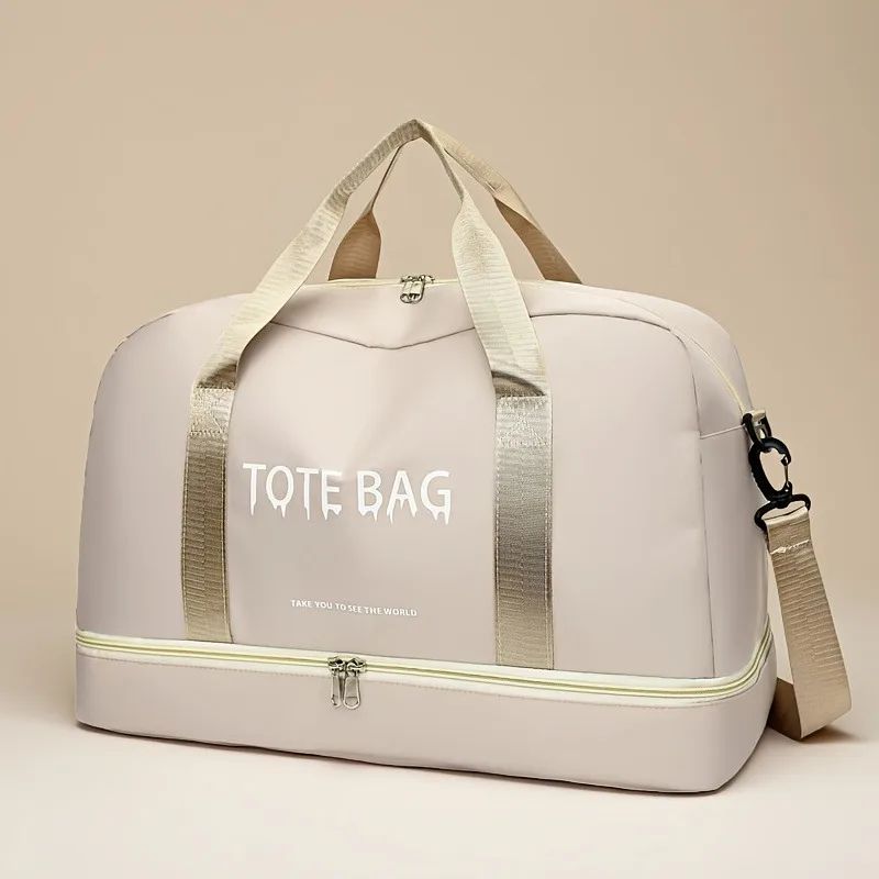 Multifunctional Large-Capacity Travel Duffle Bag with Adjustable Shoulder Strap, Durable Nylon Casual Gym Bag for Sports