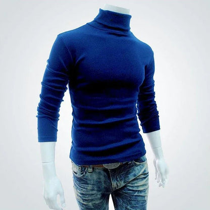 Spring Thin Men Turtleneck Sweaters Black Pullovers Clothing for Men Harajuku Knitted Sweater Male Solid Pull Hombre Tops