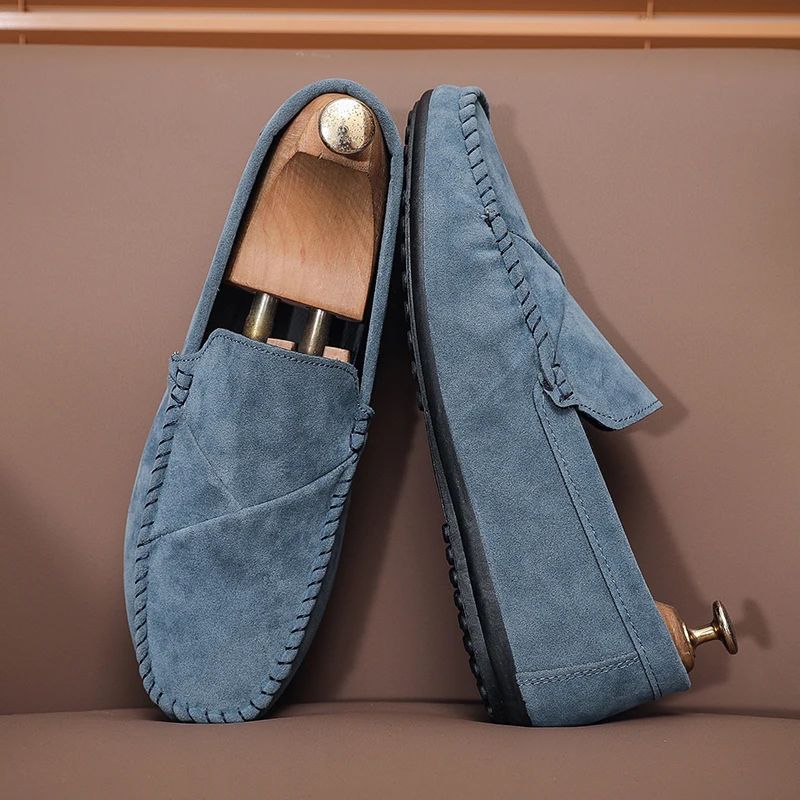Fashion Suede Men Casual Shoes Male Lazy Shoes Breathable Comfort Slip-on Mens Driving Shoes Luxury Brand Loafers Moccasins
