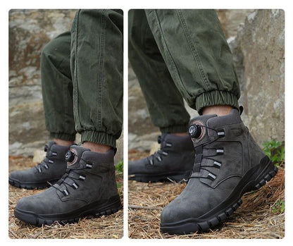 Botas de segurança masculinas à prova d'água, indestrutíveis, com biqueira de aço, anticorte, resistentes a perfurações, sapatos de segurança para motociclistas, Botas Para Hombre
