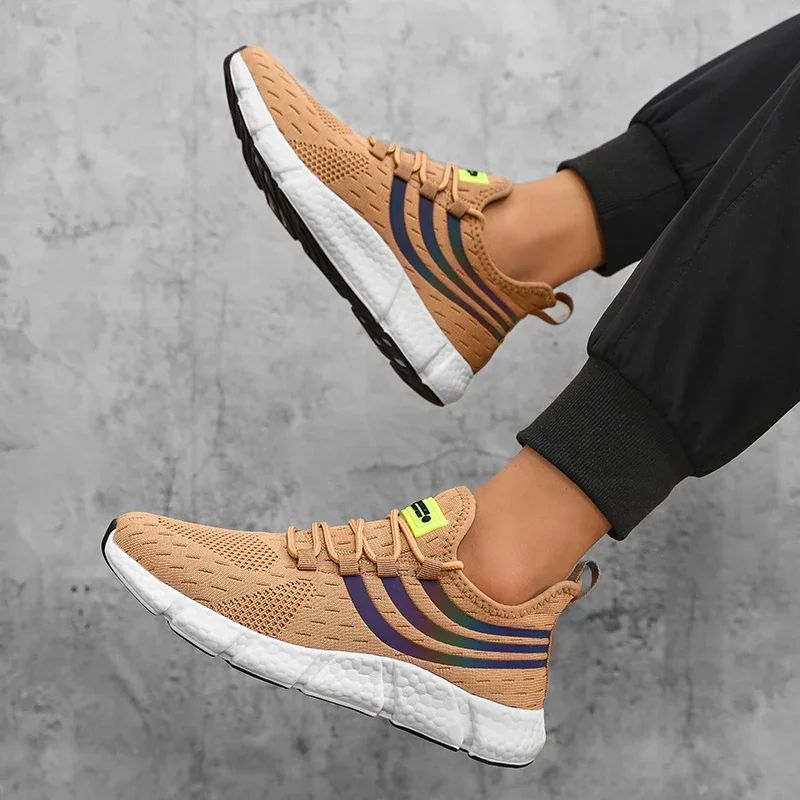 Men’s Sneakers Comfortable Breathable Platform Shoes Summer Man Running Shoes Breathable Comfortable Fashion Walking Sneakers