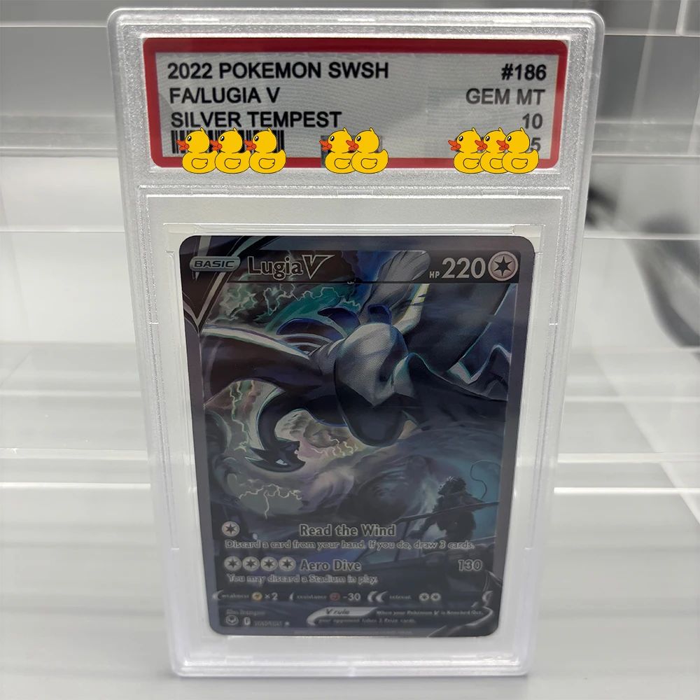 DIY PTCG Rating Card Collection Card 2021 SWSH FA/RAYQUAZA V MEWTWO ex Copy 10Points Rating Card Anime Game Gift