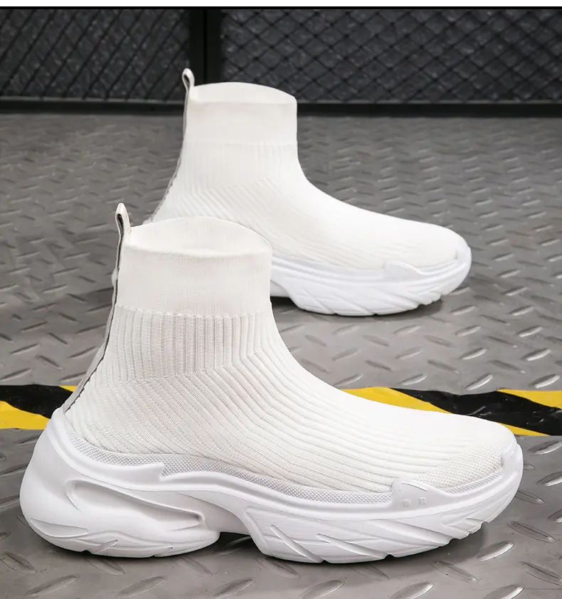 Sneakers for Men Fashion High Top Sock Shoes Autumn New Breathable Casual Shoes