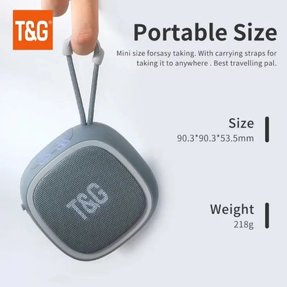 Caixa de som Bluetooth T&G TG659 Mini Sem Fio Potente à Prova D'água TWS Bluetooth 5.3 com Alto-falante HIFI e Suporte para Cartão TF e Rádio