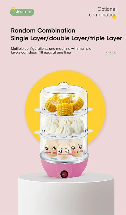 Panela Elétrica Cozedora de Ovos, Mini Vaporizador de Ovo Único, Utensílios de Cozinha, Ovos Cozidos Rápidos, Máquina de Cozinha para Café da Manhã