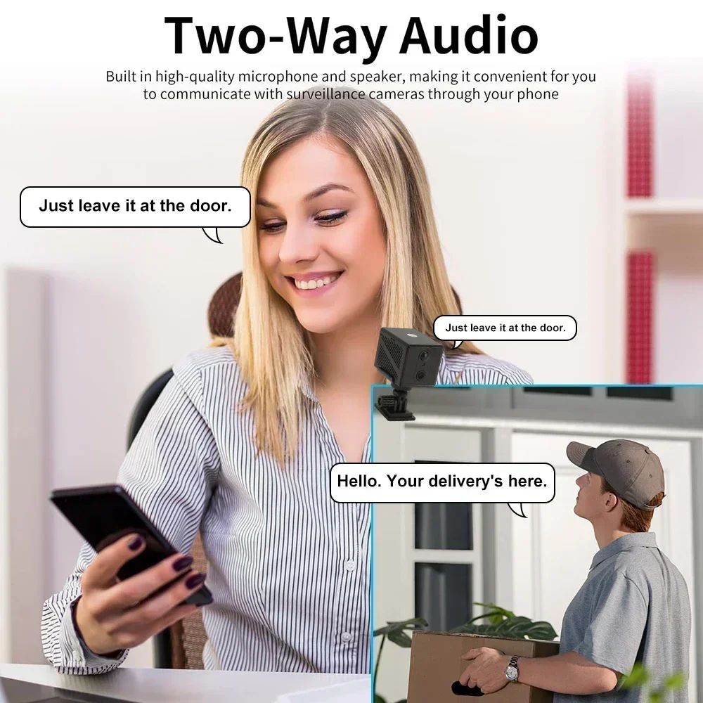 5MP 4G SIM Card Mini Camera Human Detection WiFi Camera Built-In 3000mAh Battery Security Surveillance Camcorder Video Recorder