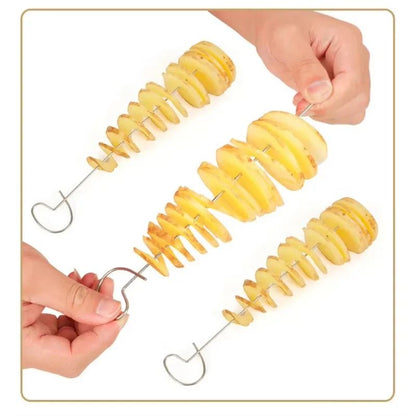Cortador Espiral de Batata Whirlwind Máquina de Fazer Batata em Torre Fatiador de Vegetais Ferramentas Criativas para Legumes Acessórios de Cozinha Utensílios