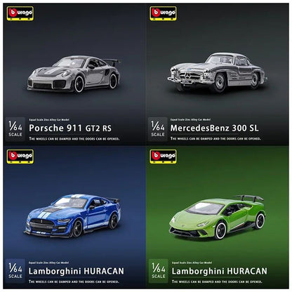 Bburago 1:64 Porsche 911 GT2 Lamborghini Ferrari SP3 812 1959 Cadillac Miniatura de Carro de Liga Fundida Brinquedo de Coleção Presentes