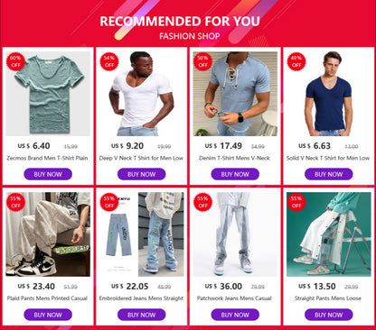 Zecmos Brand Men T-Shirt Plain Hip Hop Fashion Casual V Neck T Shirt Best Seller for Men Short Sleeve Man Top Tees