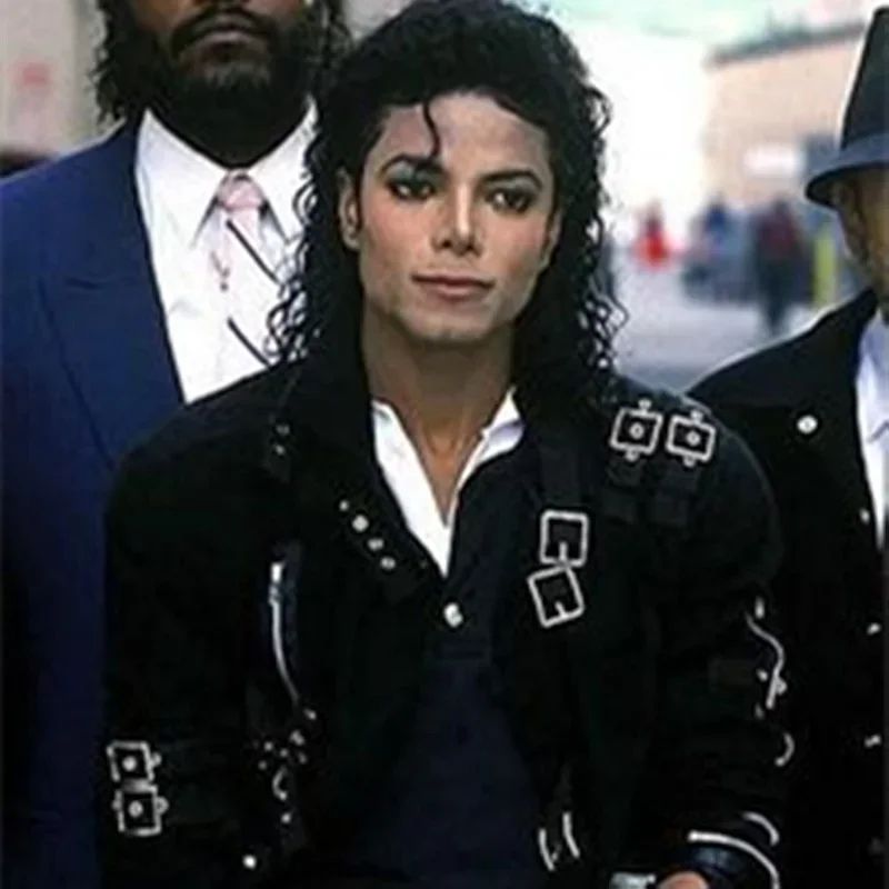Michael Jackson cosplay Costume BAD Punk Jacket Black Slim BAD Jacket Costume Clothing for Man Adore Stars Impersonator