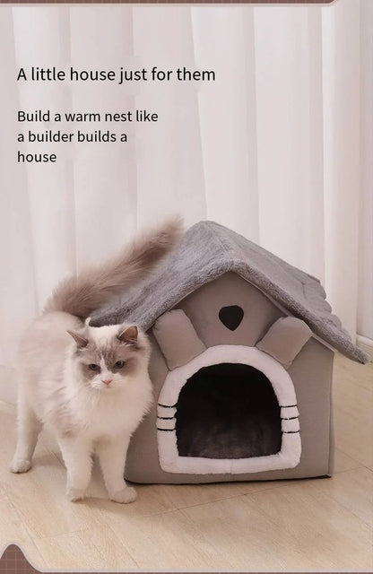 1 unidade de casinha de gatos e cachorros, casinha pequena para cachorro, uso geral nas quatro estações, pode ser desmontada e lavada, casinha de cachorro, suprimentos para animais de estimação, cama para animais de estimação