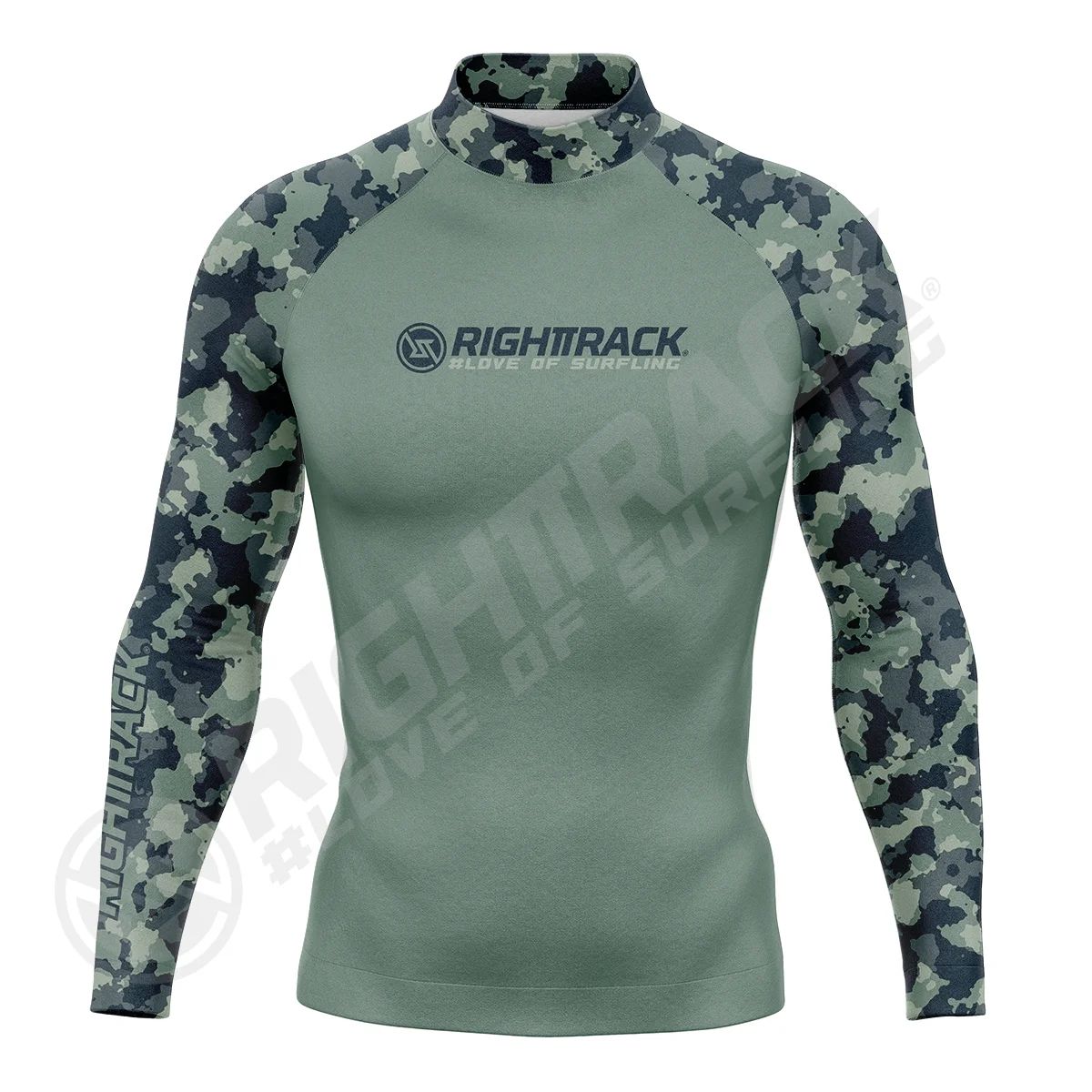 HotSale Men's Surfing Shirt CAMO Lycra Rashguard RIGHTTRACK Surf Sportswear Beach UV Protection Swimwear UPF50  Clothes