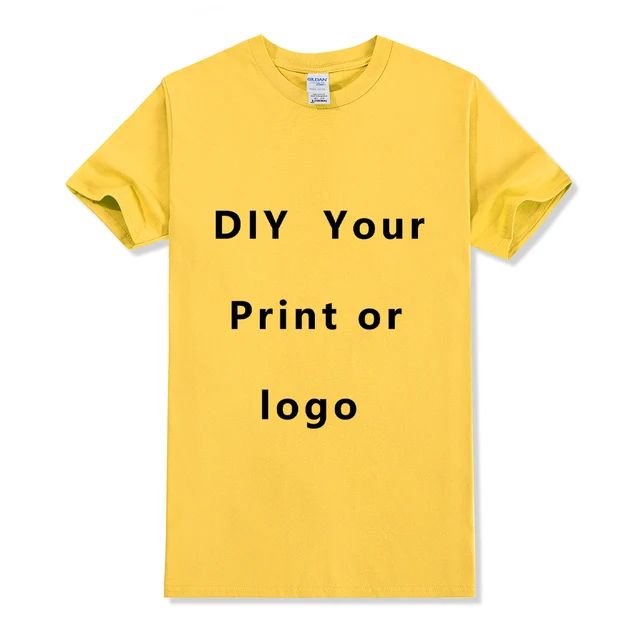 EU size 100% pure cotton custom T-shirt front and back team school uniform store logo text photo for men's personalized high-end