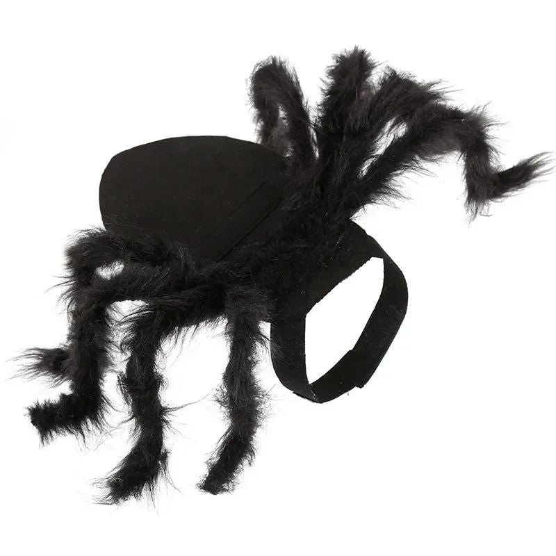 Fantasia de Aranha para Pet Design de Pelúcia Realista Cão Gato Festa Roupa Confortável Segura Fácil de Vestir e Tirar Diversão Celebração Acessórios para Pet