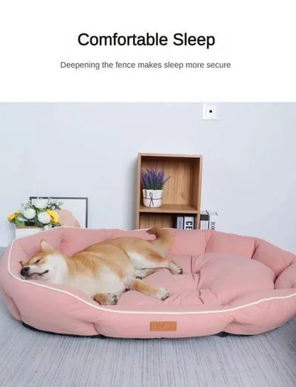 Cama de cachorro gato de inverno Cama de sofá para cães e gatos de estimação Quadrada Cama para cães de estimação Ninho de estimação grande Universal Personalizado Cama de camurça para cães Tapete