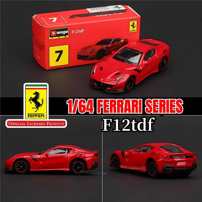 Bburago 1:64 Ferrari 488GTB Réplica de Carro, Escala SF90 F40 F50 458 Enzo Monza Laferrari Miniatura de Brinquedo para Menino