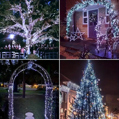 Outdoor Solar Power String Lights LED Solar Fairy Lights Waterproof with 8 Modes for Gardens Trees Parties Wedding Christmas