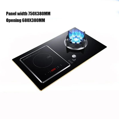 Desktop 220v Household Built-in Electric Dual-purpose Gas Stove Induction Cooker Natural Gas/Liquefied Petroleum Gas Single-burn