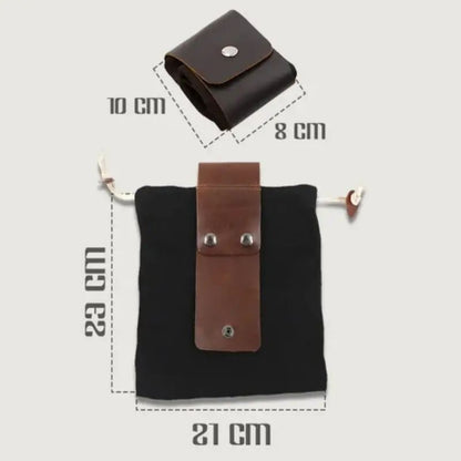 Leather Waxed Canvas Pouch Tote Garden Tools Bag in Water Proof Canvas Rolling Bag Foldable Belt Pack Portable Foraging Bag