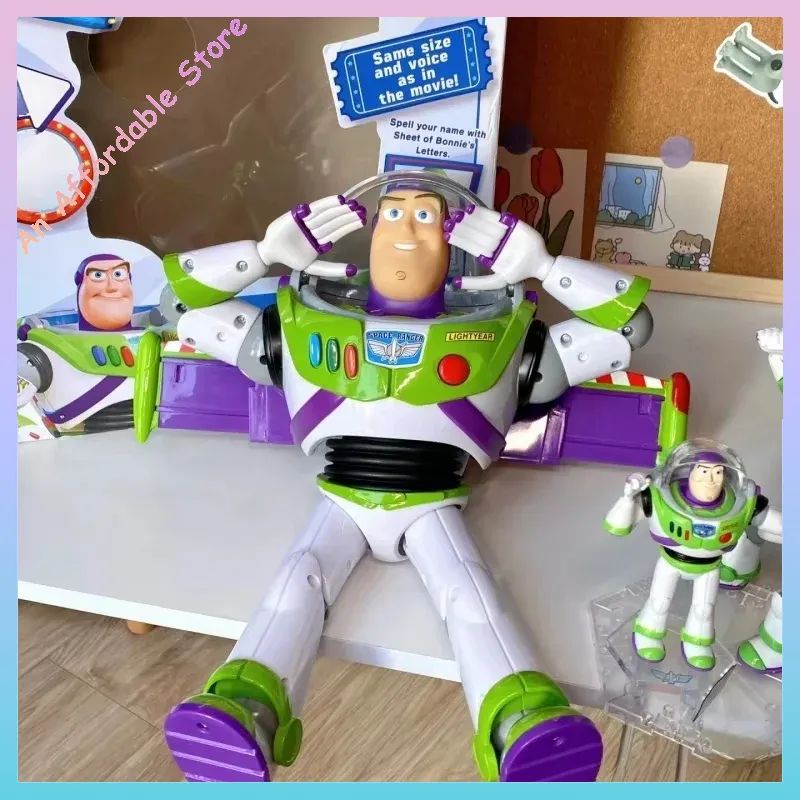 Toy Story Buzz Lightyear Modelo Brinquedos Pixar Robô Elétrico Andando Boneca Action Figure Brinquedo Presente De Aniversário Brinquedos Modelo Para Crianças