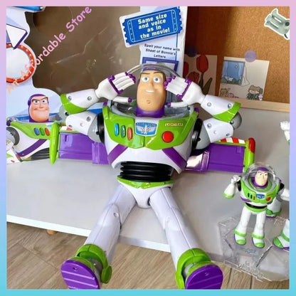 Toy Story Buzz Lightyear Modelo Brinquedos Pixar Robô Elétrico Andando Boneca Action Figure Brinquedo Presente De Aniversário Brinquedos Modelo Para Crianças