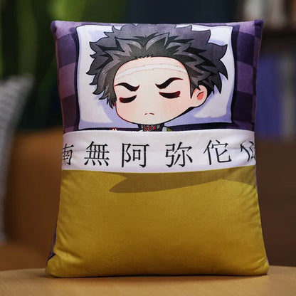 Demon Slayer Plush Stuffed Pillows Kimetsu No Yaiba Dakimakura Cute Anime Throw Pillow Kawaii Doll Tanjirou Nezuko Body Cushion