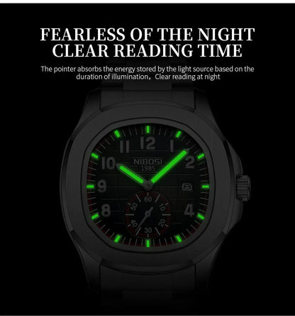 NIBOSI Men‘s Watches Top Brand Luxury Sport Quartz Watch for Men WaterProof Auto Date Luminous Watches Man Reloj Hombre