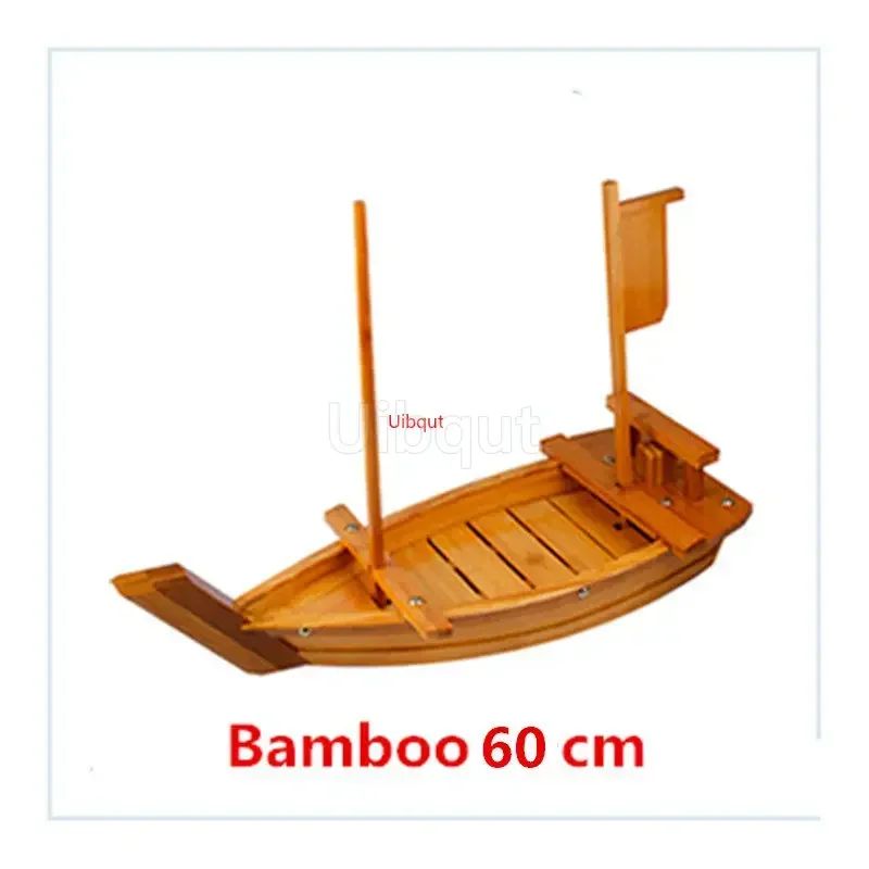 Culinária Japonesa Barco de Sushi Ferramenta de frutos do mar Modelo de Loja de Madeira Navio Simples Artesanal Sashimi Pratos Frios Variados Louça Bar