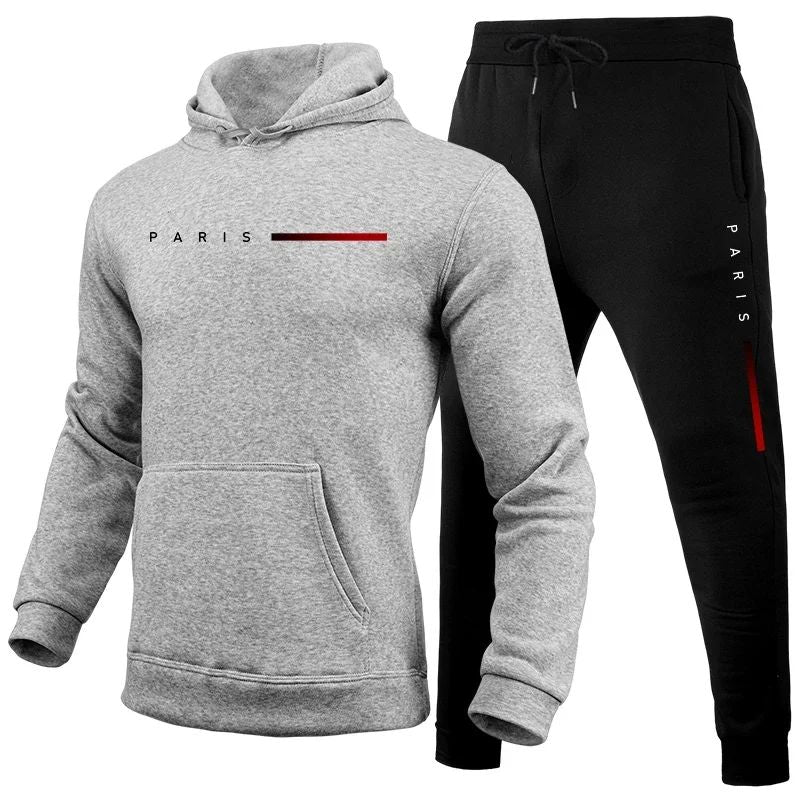 Hot Sale Men's Tracksuit Men Daily Comfortable Single Hooded Sportswear and Sweatpants Man Fashion Sports Suits Jogging Simple