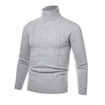 2025 Men's Warm Sweater Long Sleeve Turtleneck Sweater Retro Knitted  Pullover Sweaters