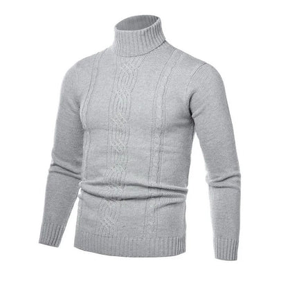 2025 Men's Warm Sweater Long Sleeve Turtleneck Sweater Retro Knitted  Pullover Sweaters