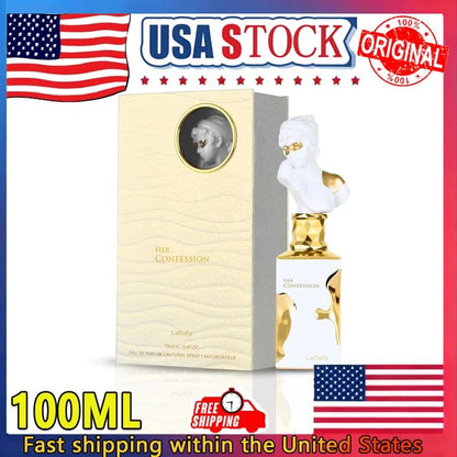 3.40 Ounce / 100 Ml Lattafa Her Confession - Vanilla, Floral, Amber, Musk - Eau De Parfum Long-Lasting Fragrance for Women,