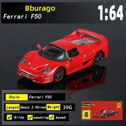 Burago 1:64 Ferrari Series SF90 488P Roma F430 F12 Liga de Carro Modelo Brinquedos Infantis Coleção de Presentes de Férias Modelo de Carro Atacado