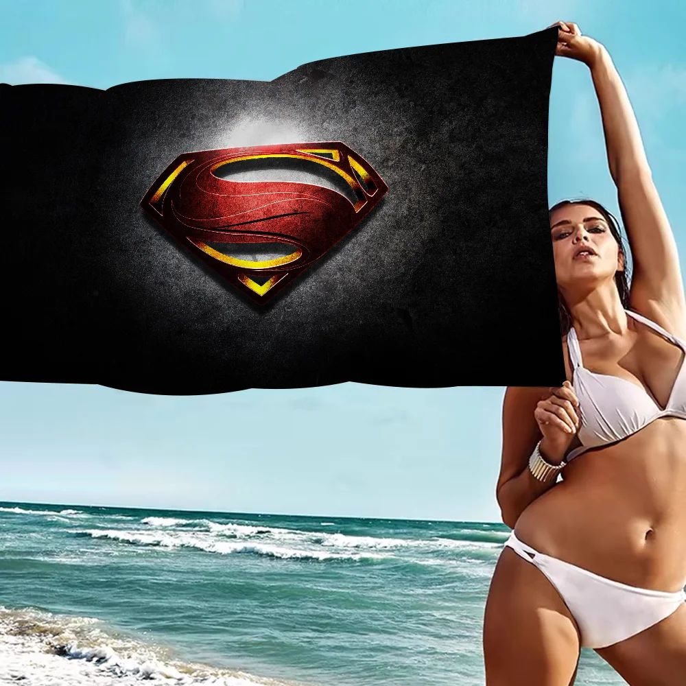 Science Fiction Film S-Superman Microfiber Beach Towel Absorbent Quick Dry Soft Yoga Swimming Resort Mountain Climbing Towel