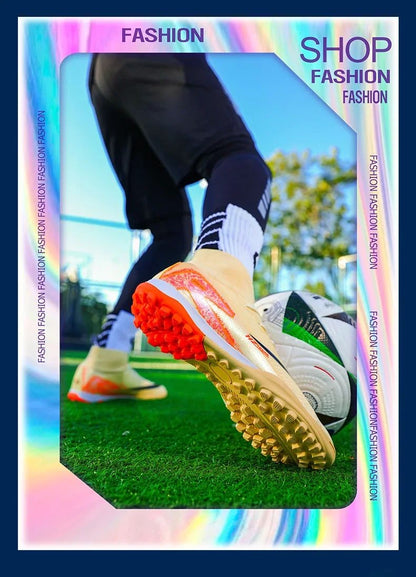 Men Soccer Shoes Society Professional Soccer Cleats Adult Fast Turf Training Football Shoes Outdoor Futsal Football Field Boots