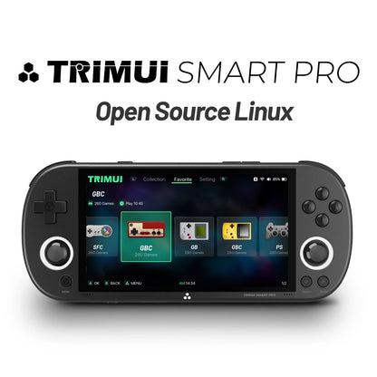 TRIMUI SMART PRO Handheld Game Console 4.96'' IPS Screen Linux System Joystick RGB Lighting Portable Retro Video Game 64G Player Gift 5000 mAh